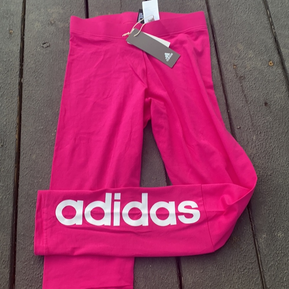 Hot pink adidas leggings